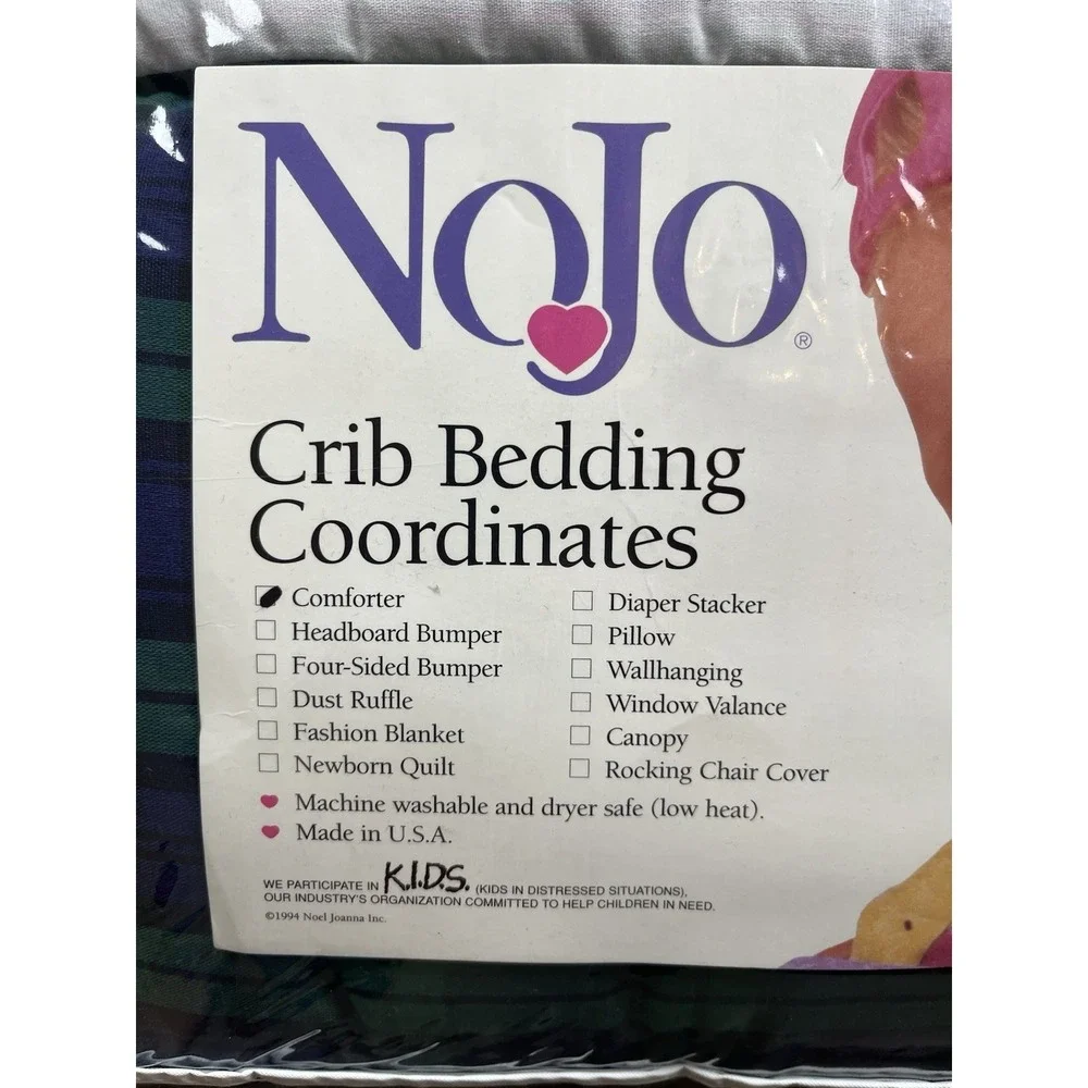 Vintage Noel Joanna 1994 Barbar Elehpant Quilted Crib Comforter 37